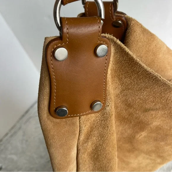 MAURIZIO TAIUTI Suede Leather Tan Color Hobo Bag - Picture 6 of 13